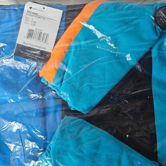 Obermeyer Kids Altair Jacket Size 2T Blue Orange Black NWT - Picture 5 of 6